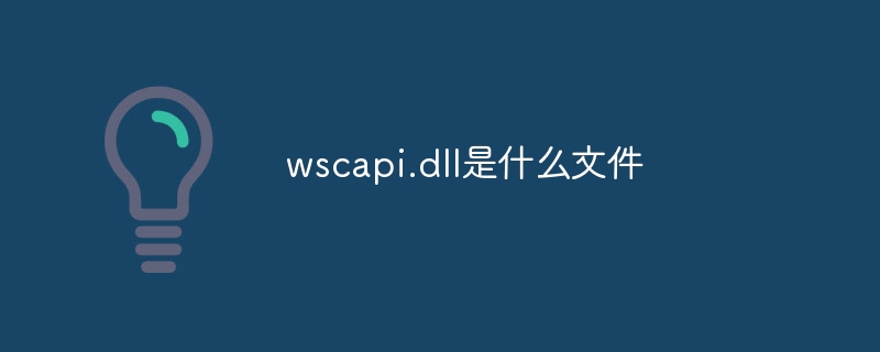wscapi.dll是什么文件