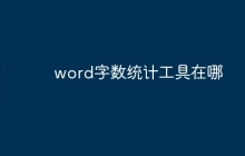 word字数统计工具在哪