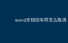 word文档回车符怎么取消