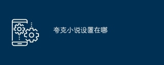 夸克小说设置在哪