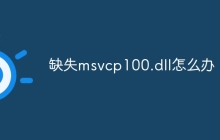 缺失msvcp100.dll怎么办