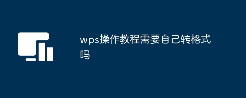 wps操作教程需要自己转格式吗