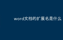 word文档的扩展名是什么
