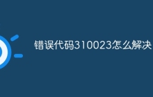 错误代码310023怎么解决