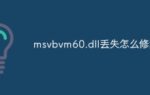 msvbvm60.dll丢失怎么修复