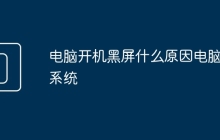 电脑开机黑屏什么原因电脑装系统