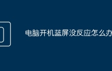 电脑开机蓝屏没反应怎么办