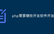 php需要哪些开发软件开发