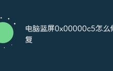 电脑蓝屏0x00000c5怎么修复