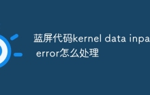 蓝屏代码kernel data inpage error怎么处理