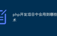 php开发项目中会用到哪些技术