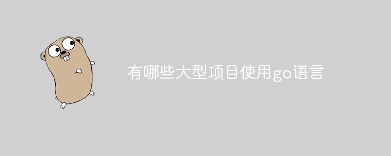 有哪些大型项目使用go语言