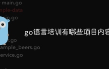 go语言培训有哪些项目内容
