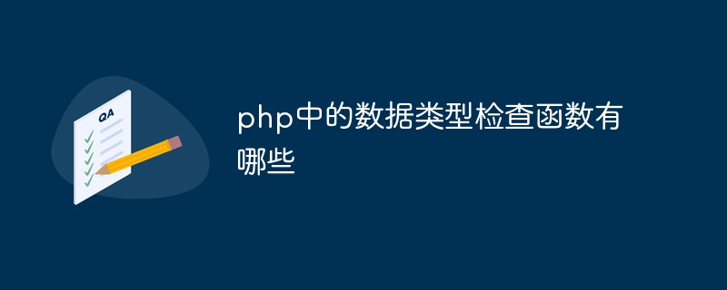 php中的数据类型检查函数有哪些