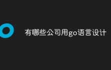 有哪些公司用go语言设计