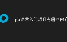 go语言入门项目有哪些内容