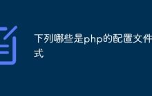 下列哪些是php的配置文件格式