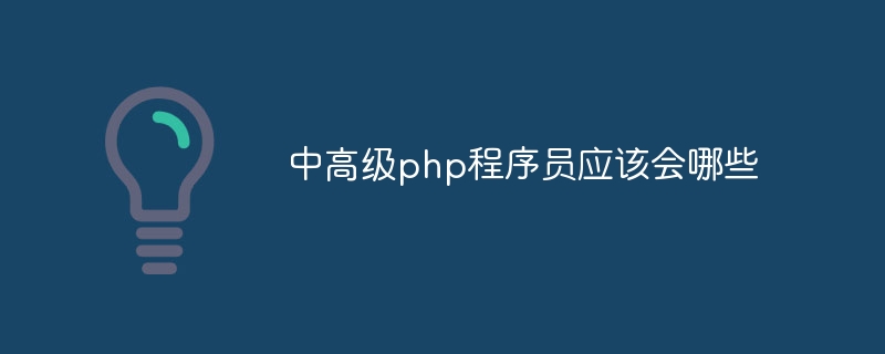 中高级php程序员应该会哪些