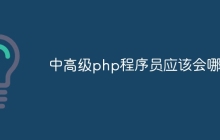 中高级php程序员应该会哪些