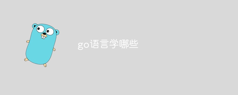 go语言学哪些