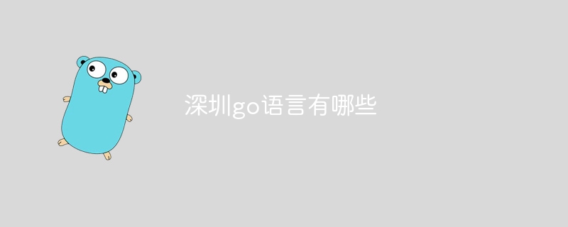 深圳go语言有哪些