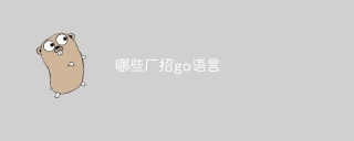 哪些厂招go语言