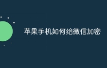 苹果手机如何给微信加密