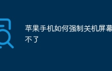 苹果手机如何强制关机屏幕动不了