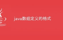 java数组定义的格式