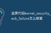 蓝屏代码kernel_security_check_failure怎么修复