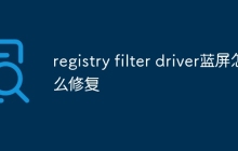 registry filter driver蓝屏怎么修复