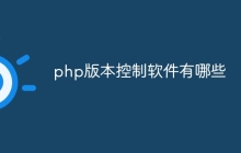 php版本控制软件有哪些