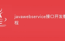 javawebservice接口开发教程