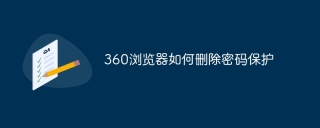 360浏览器如何删除密码保护