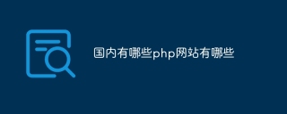 国内有哪些php网站有哪些