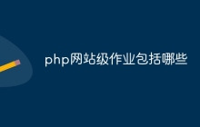 php网站级作业包括哪些