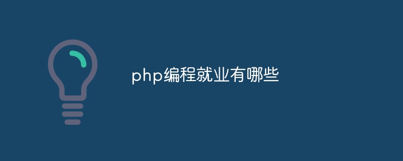 php编程就业有哪些