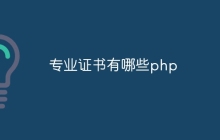 专业证书有哪些php