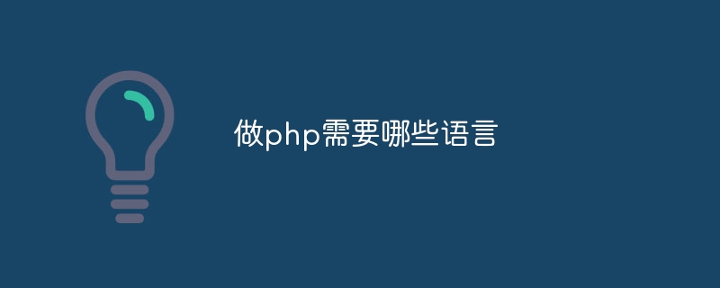 做php需要哪些语言