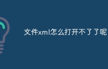 文件xml怎么打开不了了呢