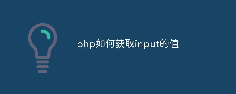 php如何获取input的值