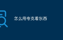 怎么用夸克看东西