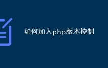 如何加入php版本控制