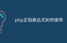 php正则表达式如何使用