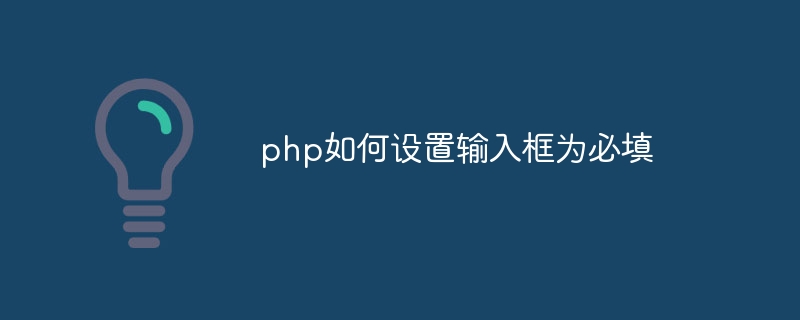 php如何设置输入框为必填