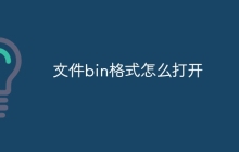 文件bin格式怎么打开