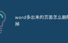 word多出来的页面怎么删除掉