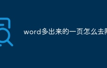 word多出来的一页怎么去除