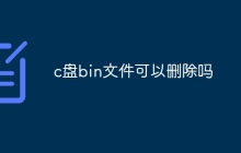 c盘bin文件可以删除吗