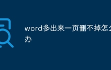 word多出来一页删不掉怎么办